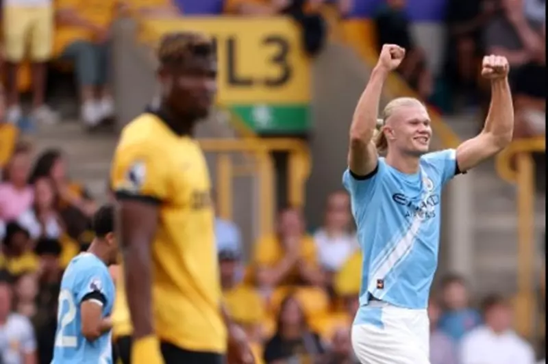 هالاند يتألق في الدوري الإنجليزي تحت قيادة جوارديولا: الأهداف والإنجازات.