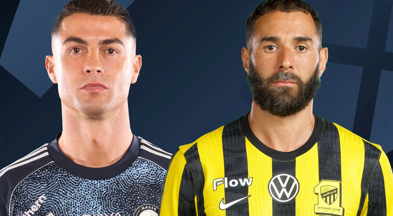 كلاسيكو من نوع خاص.. رونالدو ضد بنزيما في قمة الاتحاد والنصر