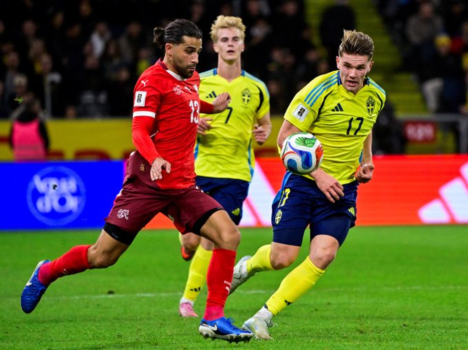 سويسرا تواصل التألق وتهزم السويد بثنائية في تصفيات المونديال