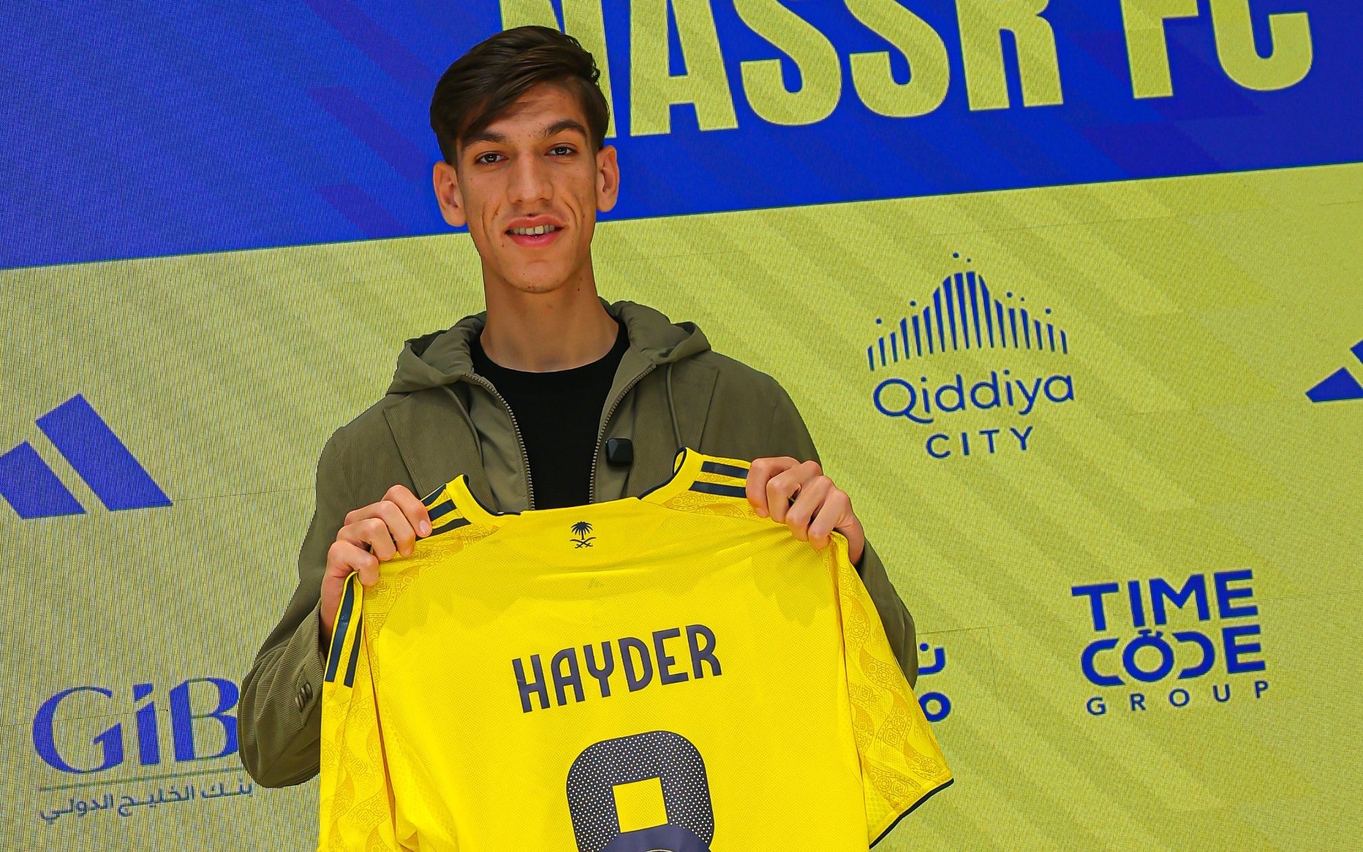 أول رسالة من حيدر عبدالكريم بعد انضمامه إلى النصر